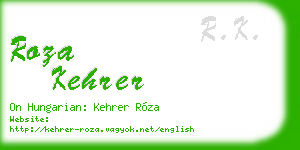 roza kehrer business card